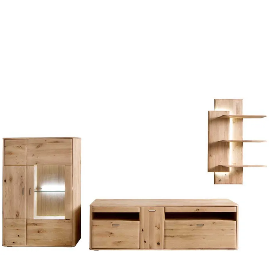 Wohnzimmermöbel Set aus Holz - Destal (dreiteilig) Wohnwände