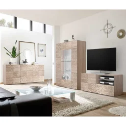 Discount Wohnzimmermöbel Set in Holz - Bielvas (dreiteilig) Wohnwände