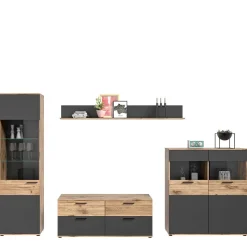 Wohnzimmerschränke & Regal - TV Wand - Lucios (vierteilig) Wohnwände