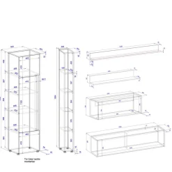 Sale Wohnzimmerschränke & Regale Kombi - Nonessia (sechsteilig) Wohnwände