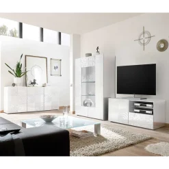 Hot WohnzimmerschrÀnke in Hochglanz - Vascaub (dreiteilig) WohnwÀnde