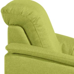 Wohnzimmersessel in Gelbgrün mit Nussbaum - Zlatka Sessel