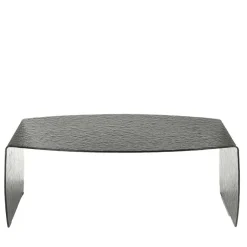 Outlet Wohnzimmertisch aus Rauchglas mit Struktur - Crimas Tische