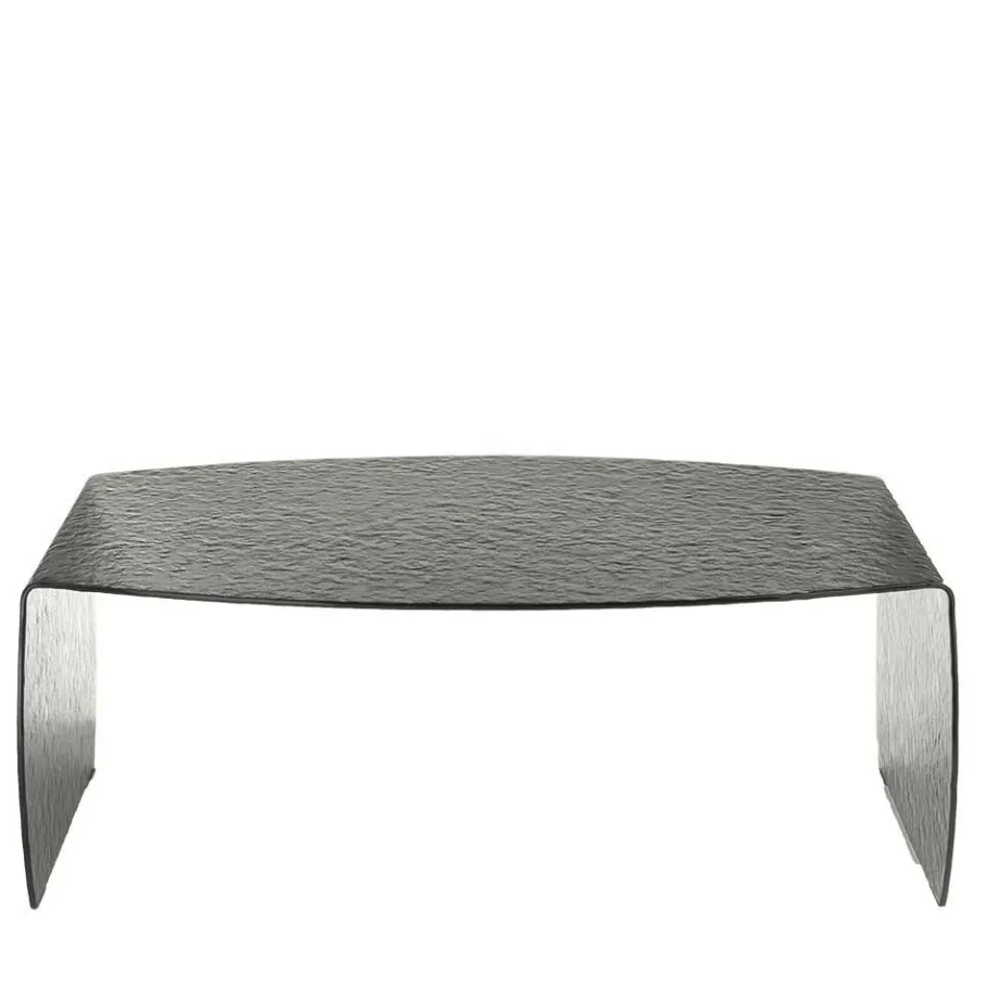 Outlet Wohnzimmertisch aus Rauchglas mit Struktur - Crimas Tische