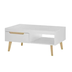 Outlet Wohnzimmertisch in Weiß und Eiche - Ginko Tische