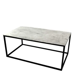 Outlet Wohnzimmertisch mit Alu Platte in Silber - Magura Tische