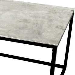 Outlet Wohnzimmertisch mit Alu Platte in Silber - Magura Tische