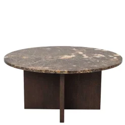 New Wohnzimmertisch mit Marmorplatte in Braun - Farizio Tische