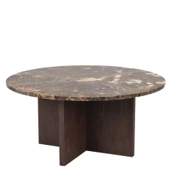 New Wohnzimmertisch mit Marmorplatte in Braun - Farizio Tische