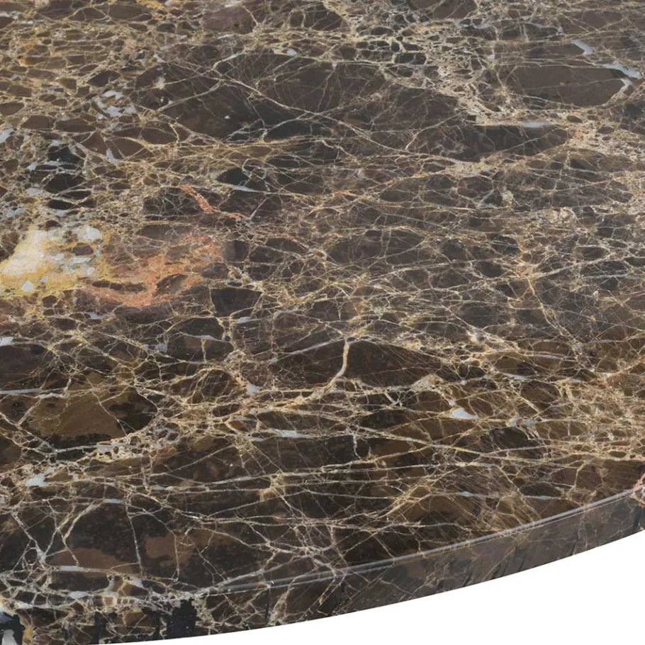 New Wohnzimmertisch mit Marmorplatte in Braun - Farizio Tische