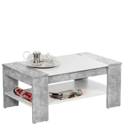 Best Wohnzimmertisch mit Schublade & Ablage in Beton NB - Cadylica Tische