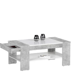 Best Wohnzimmertisch mit Schublade & Ablage in Beton NB - Cadylica Tische