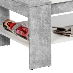 Best Wohnzimmertisch mit Schublade & Ablage in Beton NB - Cadylica Tische