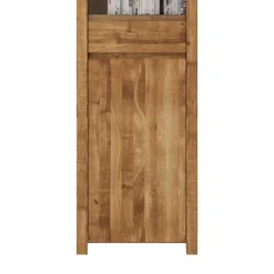 Wohnzimmervitrine Nadalia aus Wildeiche Massivholz Vitrinen