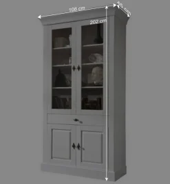 Wohnzimmervitrine Satumare in Weiß Vitrinen