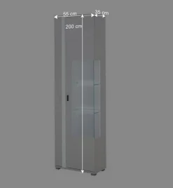 Wohnzimmerwand Möbelset mit LED Licht - Tirol (vierteilig) Wohnwände