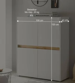 Online Wohnzimmeschränke & Regal Set - Nonessia (fünfteilig) Wohnwände