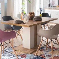 Sale 160x90 Esstisch mit Säulenfuß zweifarbig - Caldri Tische