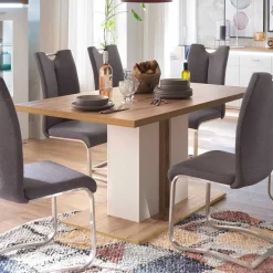 Sale 160x90 Esstisch mit Säulenfuß zweifarbig - Caldri Tische