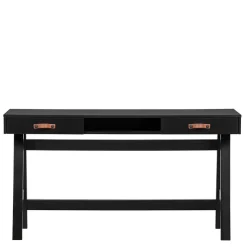 Outlet 140x62 Kiefernholz Schreibtisch in Schwarz - Ilvessino Tische