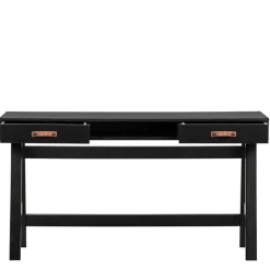 Outlet 140x62 Kiefernholz Schreibtisch in Schwarz - Ilvessino Tische