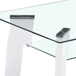 Sale 110x60 Wohnzimmer Glastisch mit Ablage - Masuca Tische