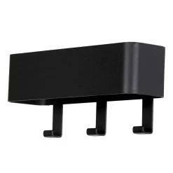 Best 27x12cm Hakenleiste aus schwarzem Stahl - Halgato Garderoben