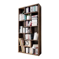 90x190x35 Altholz Regal mit acht Fächern - Bahiro Regale