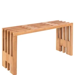 Best 90x49x30 cm Design Sitzbank aus Teak Massivholz - Lakosion Sitzbank