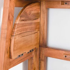 64x148x44 cm Eckregal aus Akazie Massivholz - Skylive Regale