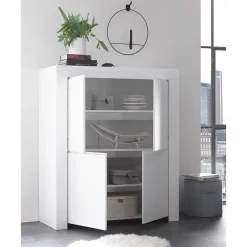 110x140x42 cm Highboard in Weiß lackiert - Mikes Highboards