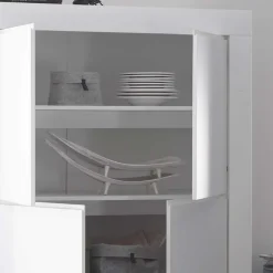 110x140x42 cm Highboard in Weiß lackiert - Mikes Highboards