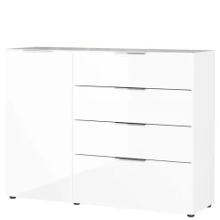 134x101x42 cm Kommode in Weiß mit Glas - Rufu Sideboards