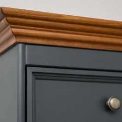 Best 112x88x45 cm Landhaus Kommode in Grau & Eiche - Witenga Kommoden