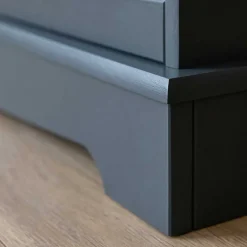 Best 112x88x45 cm Landhaus Kommode in Grau & Eiche - Witenga Kommoden