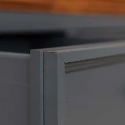 Best 112x88x45 cm Landhaus Kommode in Grau & Eiche - Witenga Kommoden