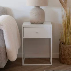 Sale 40x55x40 cm Nachttisch in Weiß - Vignola Kommoden
