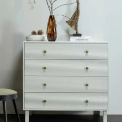 94x91x52 cm Skandi Kommode in Grau - Huvina Kommoden