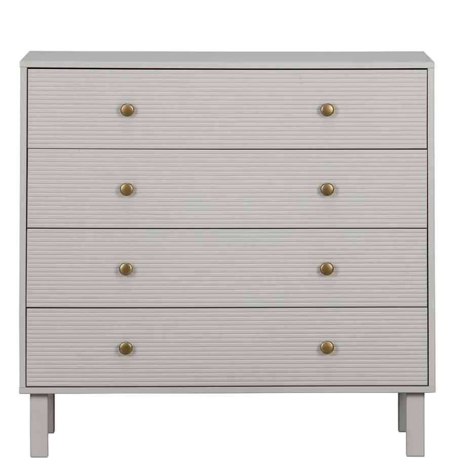 94x91x52 cm Skandi Kommode in Grau - Huvina Kommoden