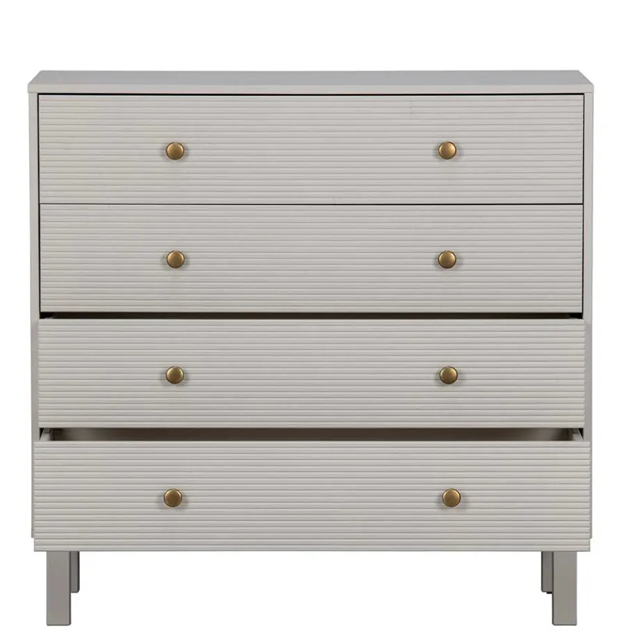 94x91x52 cm Skandi Kommode in Grau - Huvina Kommoden