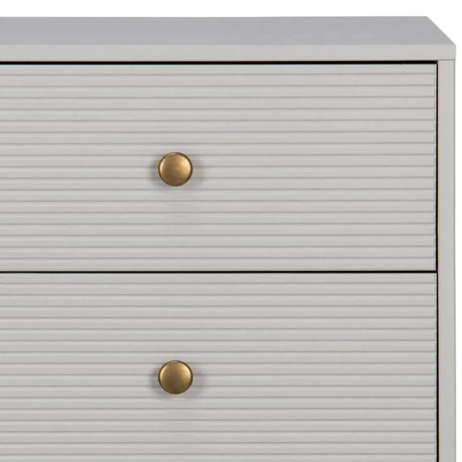 94x91x52 cm Skandi Kommode in Grau - Huvina Kommoden