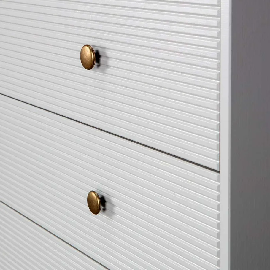 94x91x52 cm Skandi Kommode in Grau - Huvina Kommoden