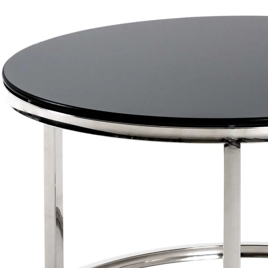 Outlet 60x36x60 Couchtisch aus Schwarzglas - Zyaman Tische