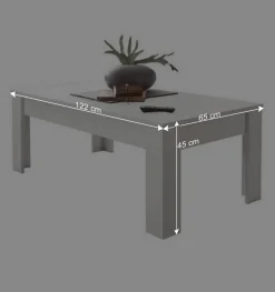 New 122x45x65 Couchtisch in Weiß lackiert - Mikes Tische