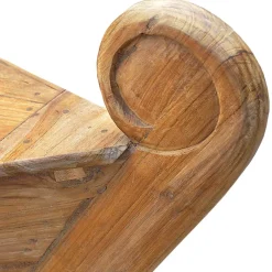 Best 145x99x65 Design Holzbank in Boot Optik - Teako Sitzbank