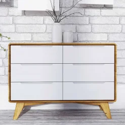 Outlet 90x63x40 Design Kommode mit sechs Schubladen - Diesta Tv & Hifi-Möbel|Lowboards