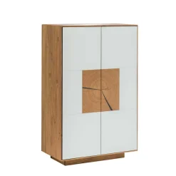 Outlet 72x112x37 Design Schrank mit Glas Deckel - Mandrey Kommoden