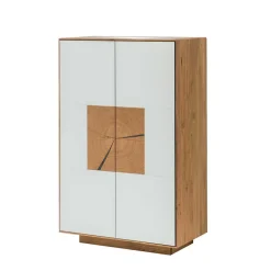 Outlet 72x112x37 Design Schrank mit Glas Deckel - Mandrey Kommoden