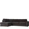 Best 283x92x197 Eckcouch in Grau Cord Stoff - Olciano Sofas