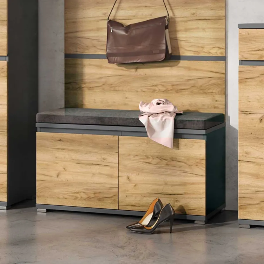 96x40x40 Flurbank mit zwei Türen - Orsecca Sitzbank